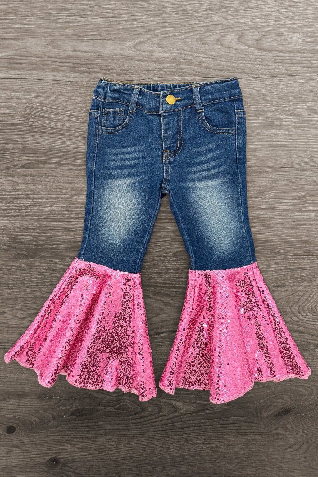 Bubblegum Ghost Denim Bell Bottom Set