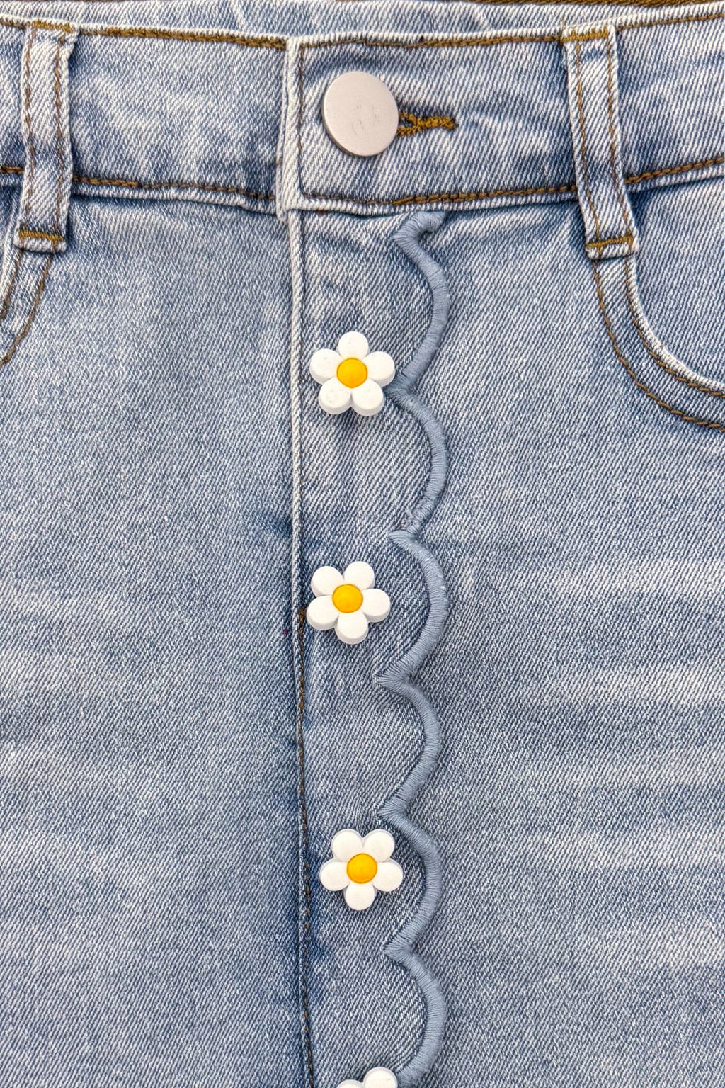 "Be The Good" Daisy Denim Skirt Set