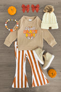 "It's All Gravy Baby" Striped Denim Bell Bottom Set