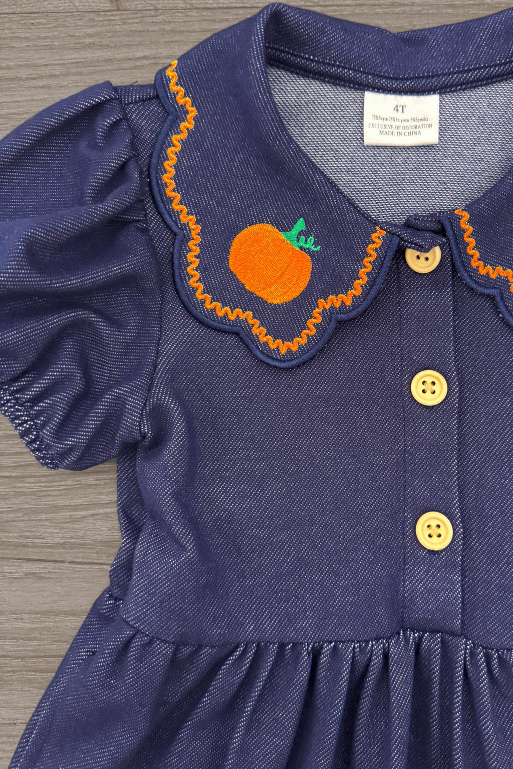 Faux Denim Pumpkin Dress