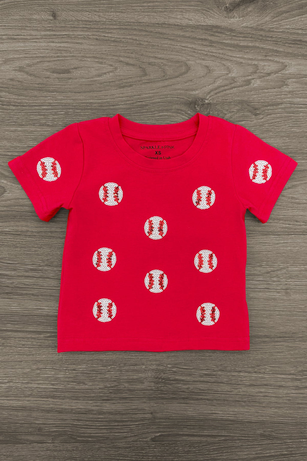 Mom & Me - Red Sequin Baseball Top