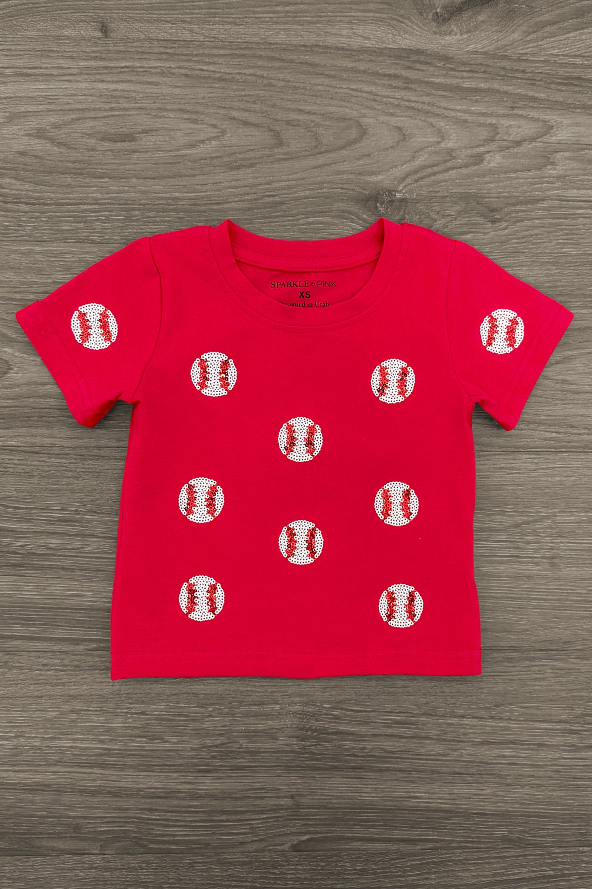 Mom & Me - Red Sequin Baseball Top
