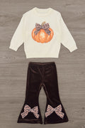 Cheetah Pumpkin Velvet Flare Set