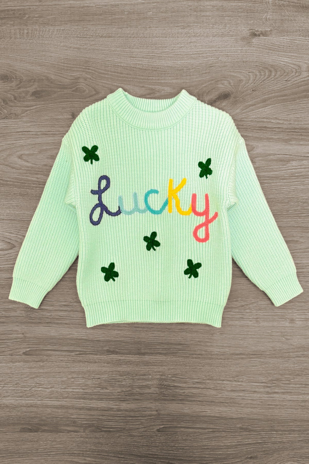 Mom & Me - "Lucky" Mint Knit Sweater