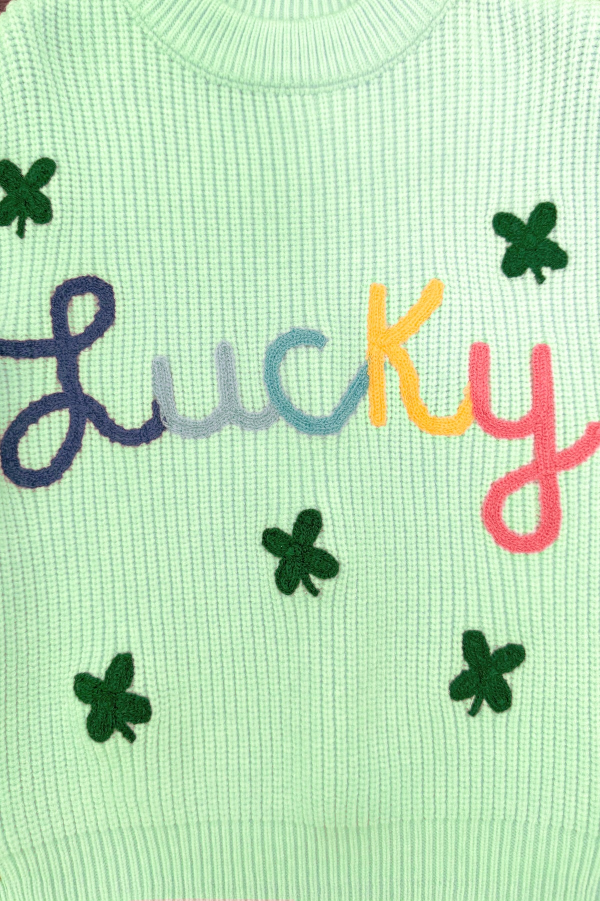 Mom & Me - "Lucky" Mint Knit Sweater