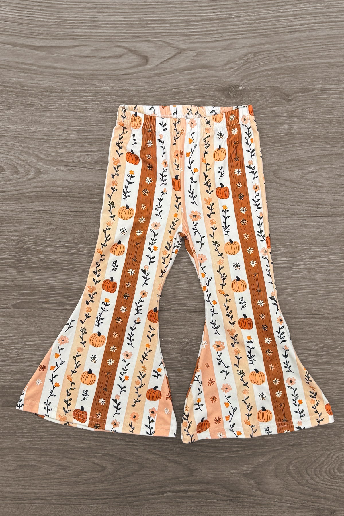 Floral Pumpkin Velvet Flare Set