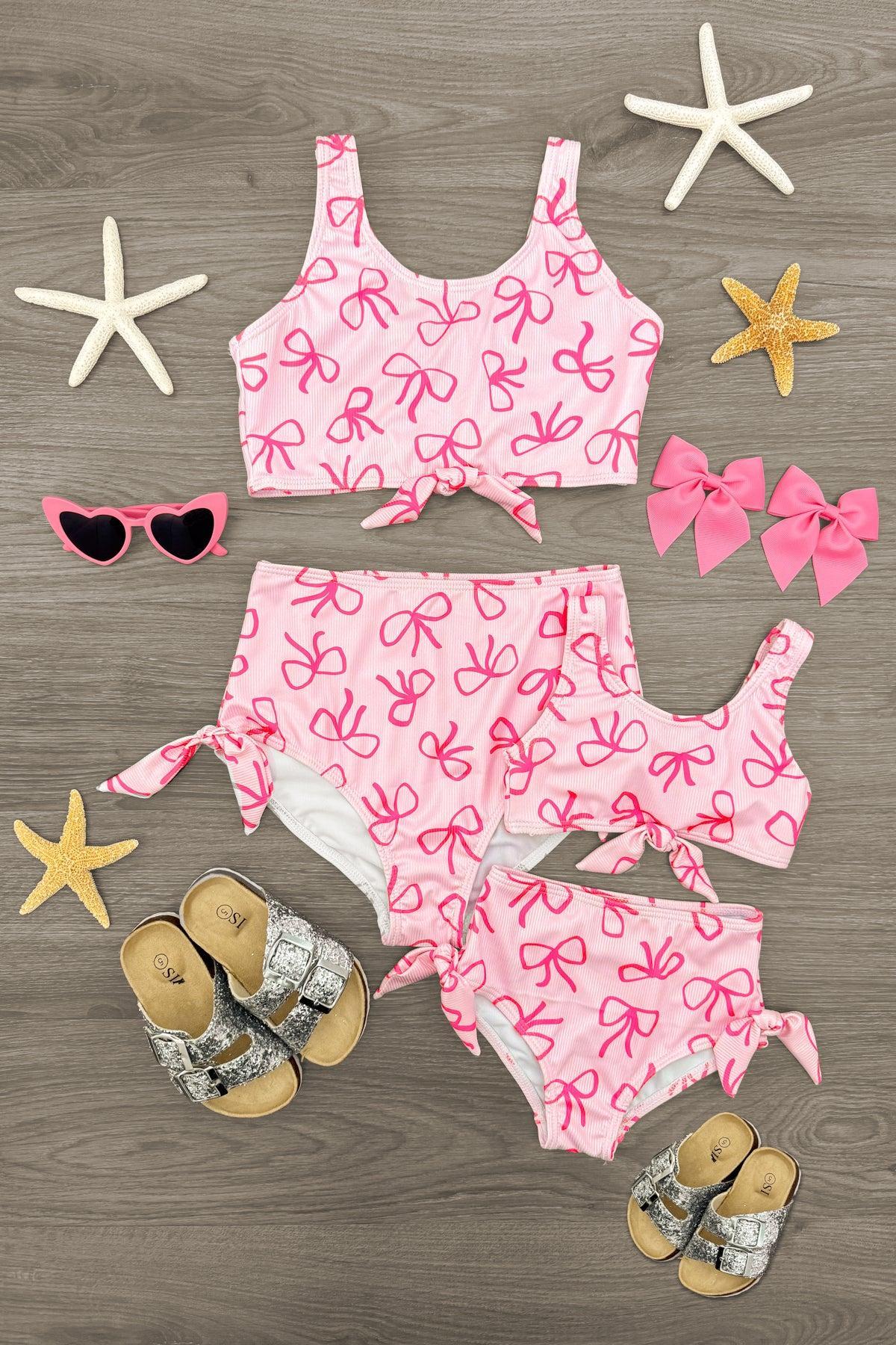 Mom & Me - Pink Bow Bikini