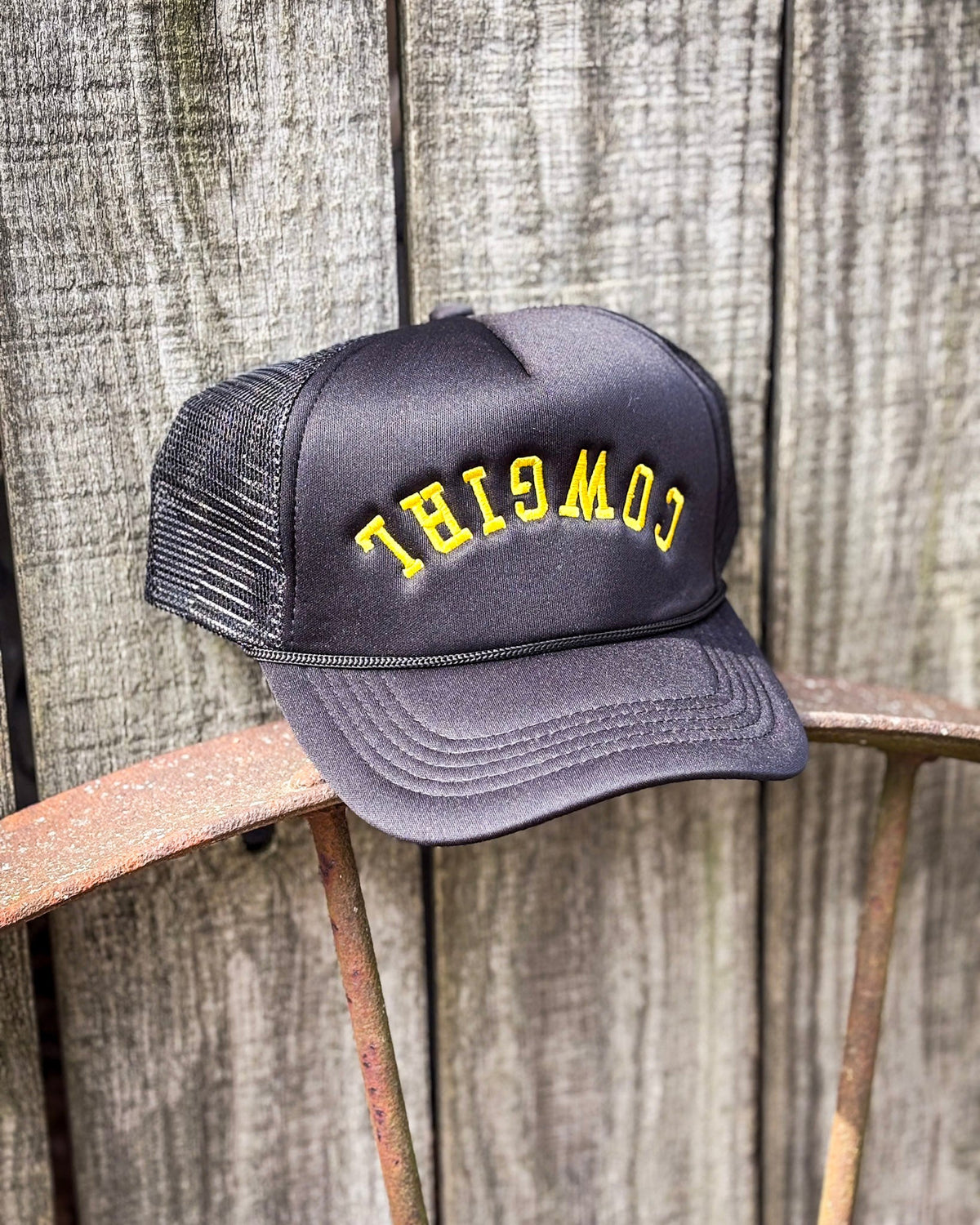 Midnight Cowgirl Embroidered Trucker Cap
