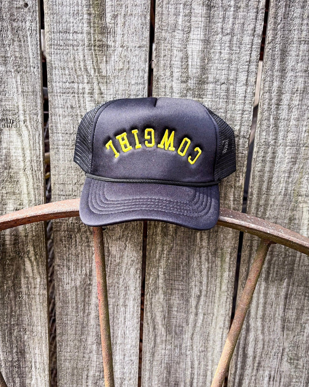 Midnight Cowgirl Embroidered Trucker Cap