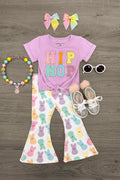 "Hip Hop" Rainbow Peep Flare Pant Set