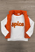Mom & Me - "Pumpkin & Spice" Vest Set