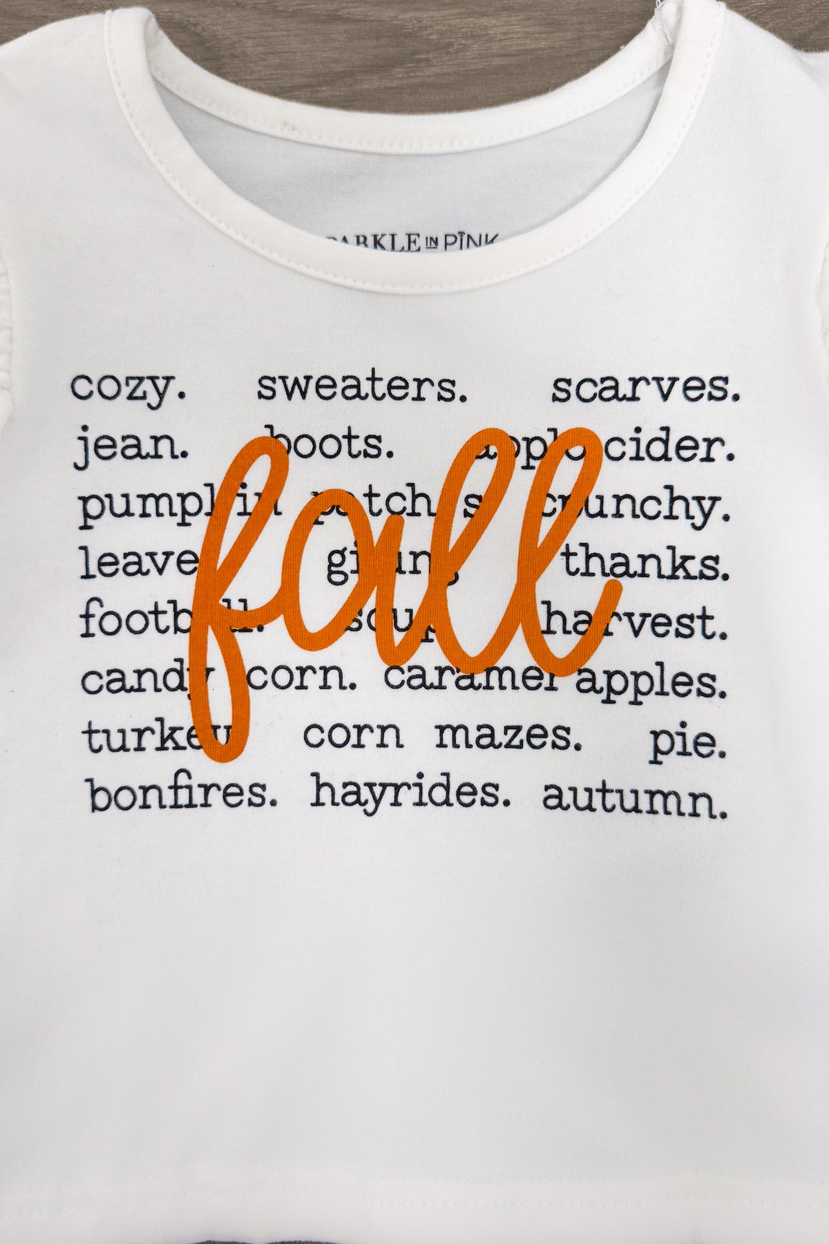 "Fall" Pumpkin Denim Pant Set