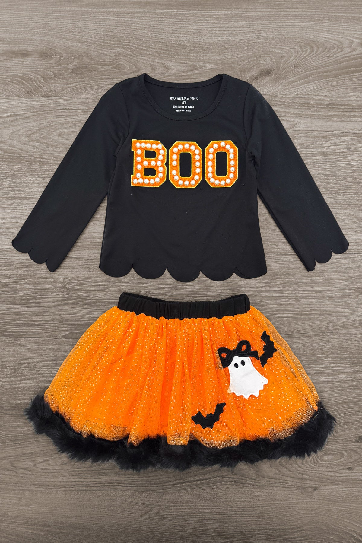 "Boo" Ghost Tutu Skirt Set