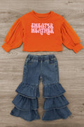 "Sweater Weather" Denim Bell Bottom Set