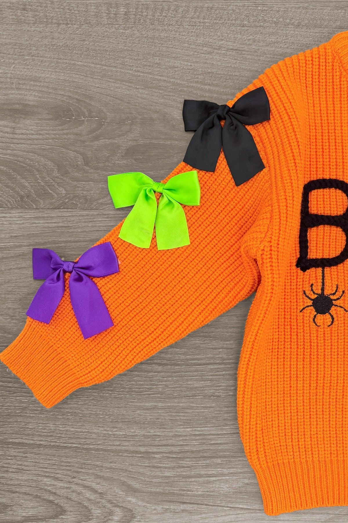 "Boo" Velvet Bell Bottom Set