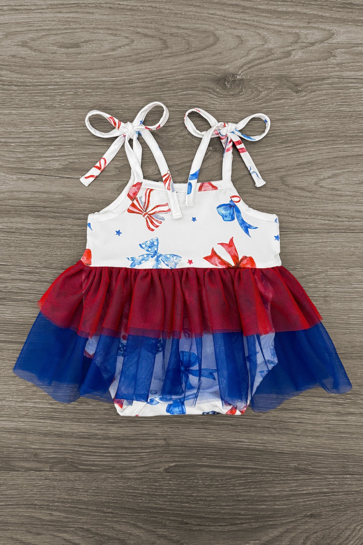Mom & Me - Red White & Blue Bow Dress