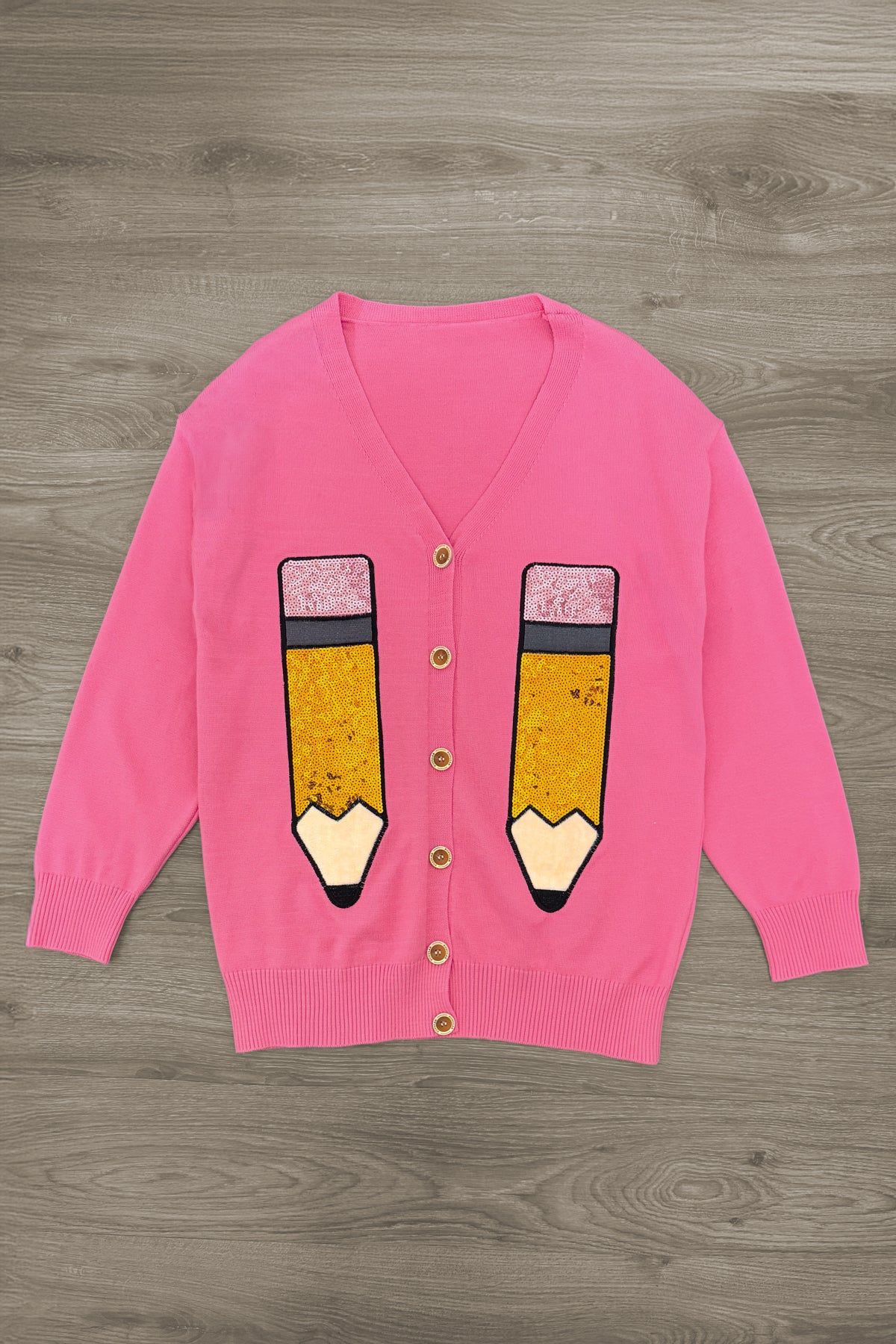 Mom & Me - Hot Pink Sequin Pencil Cardigan