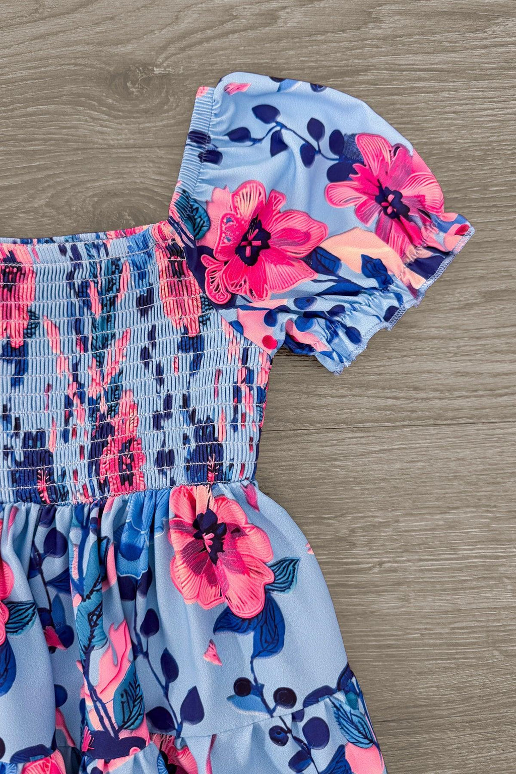 Mom & Me - Blue & Pink Floral Dress