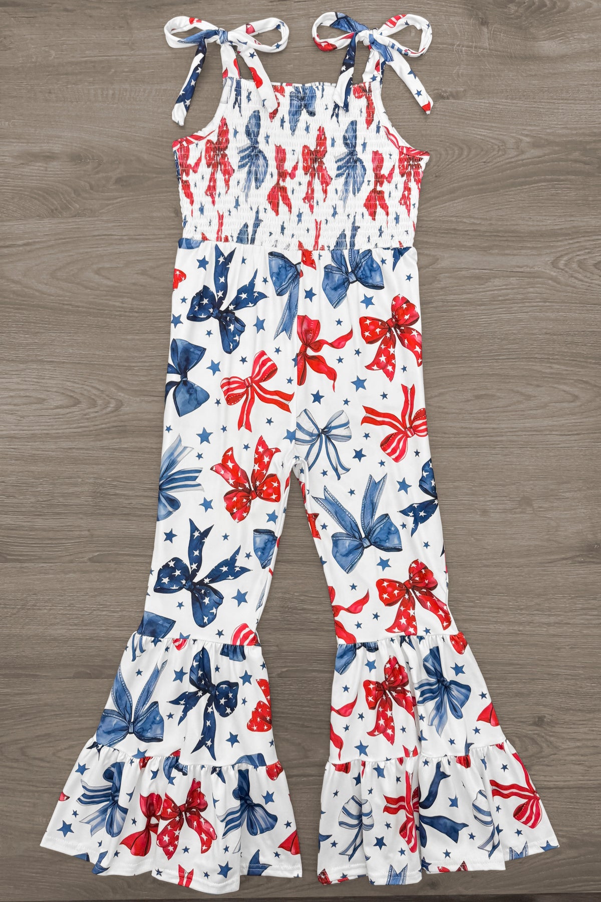 Mom & Me - Red White & Blue Bow Jumpsuit