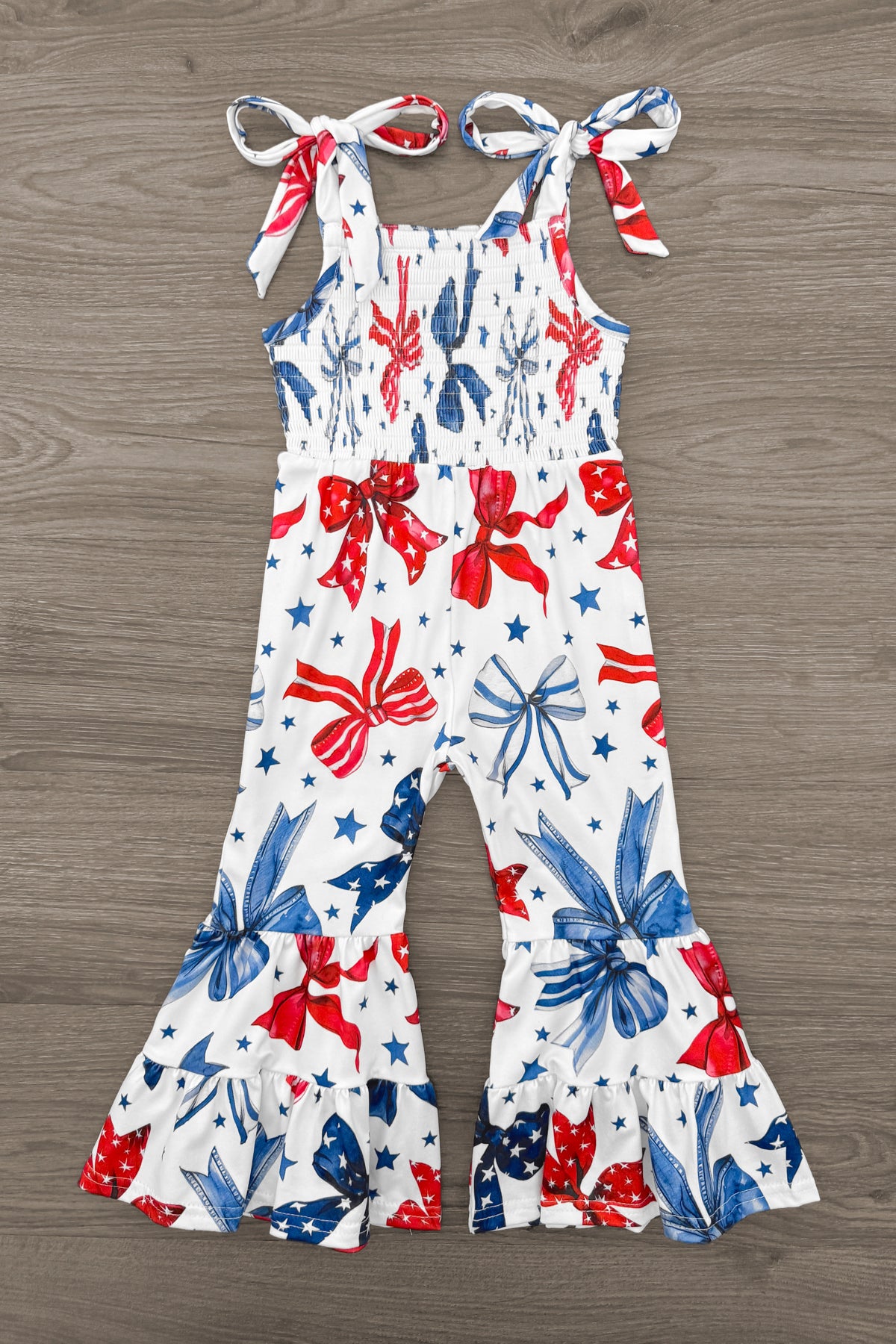 Mom & Me - Red White & Blue Bow Jumpsuit