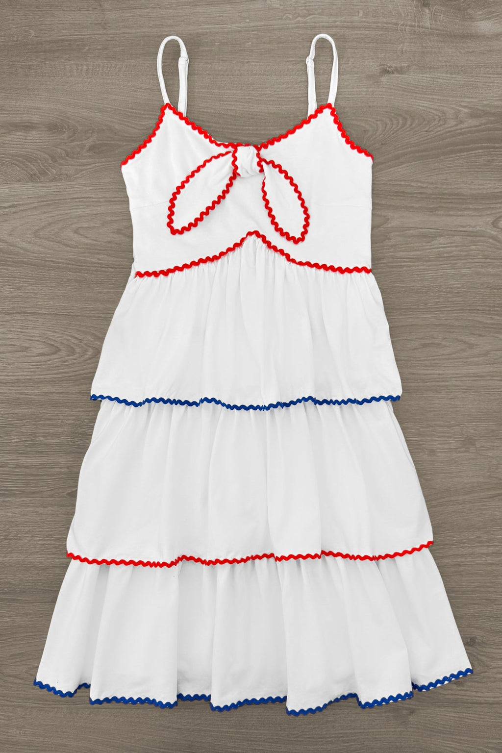 Mom & Me - Red White & Blue Tank Ruffle Dress