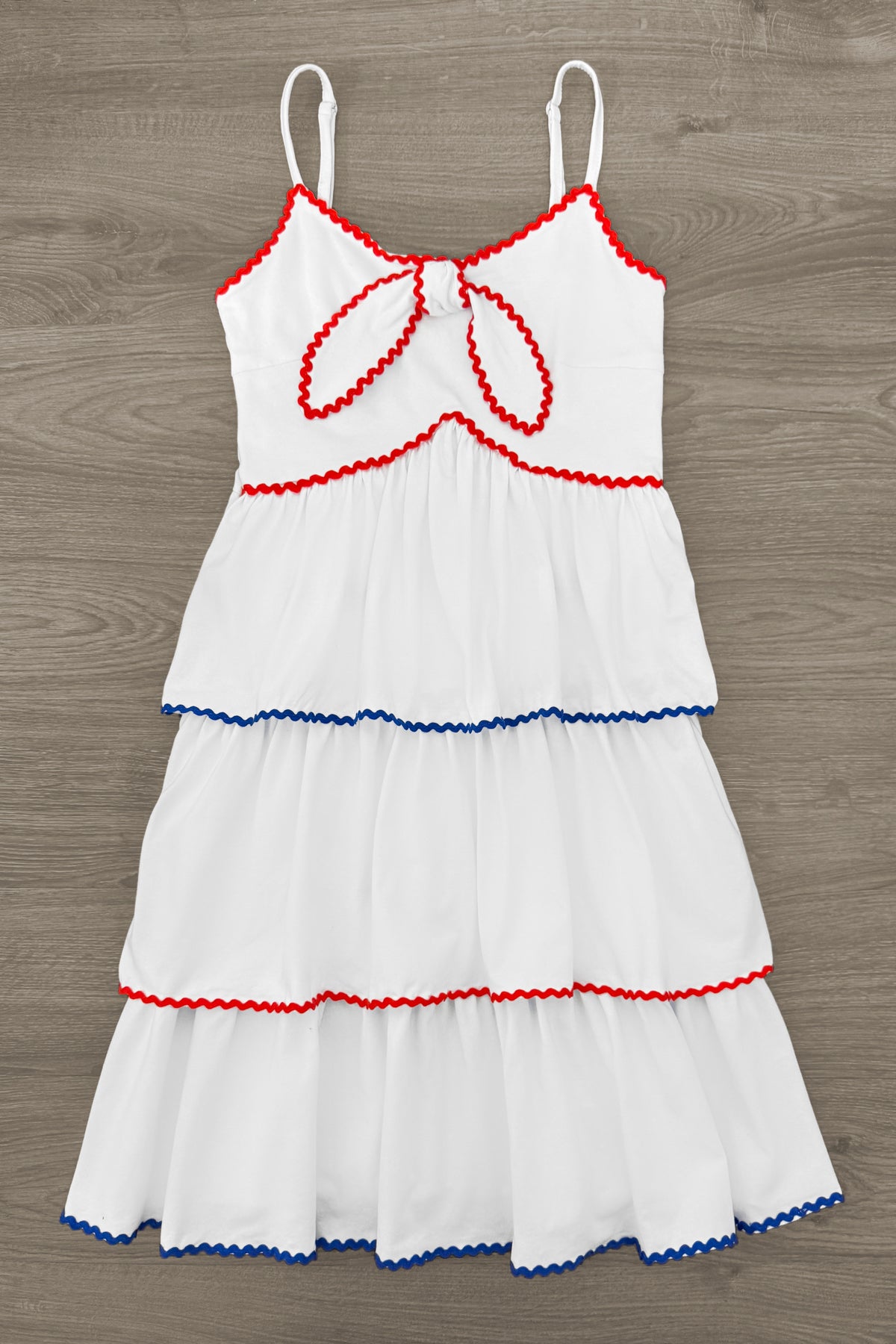Mom & Me - Red White & Blue Tank Ruffle Dress