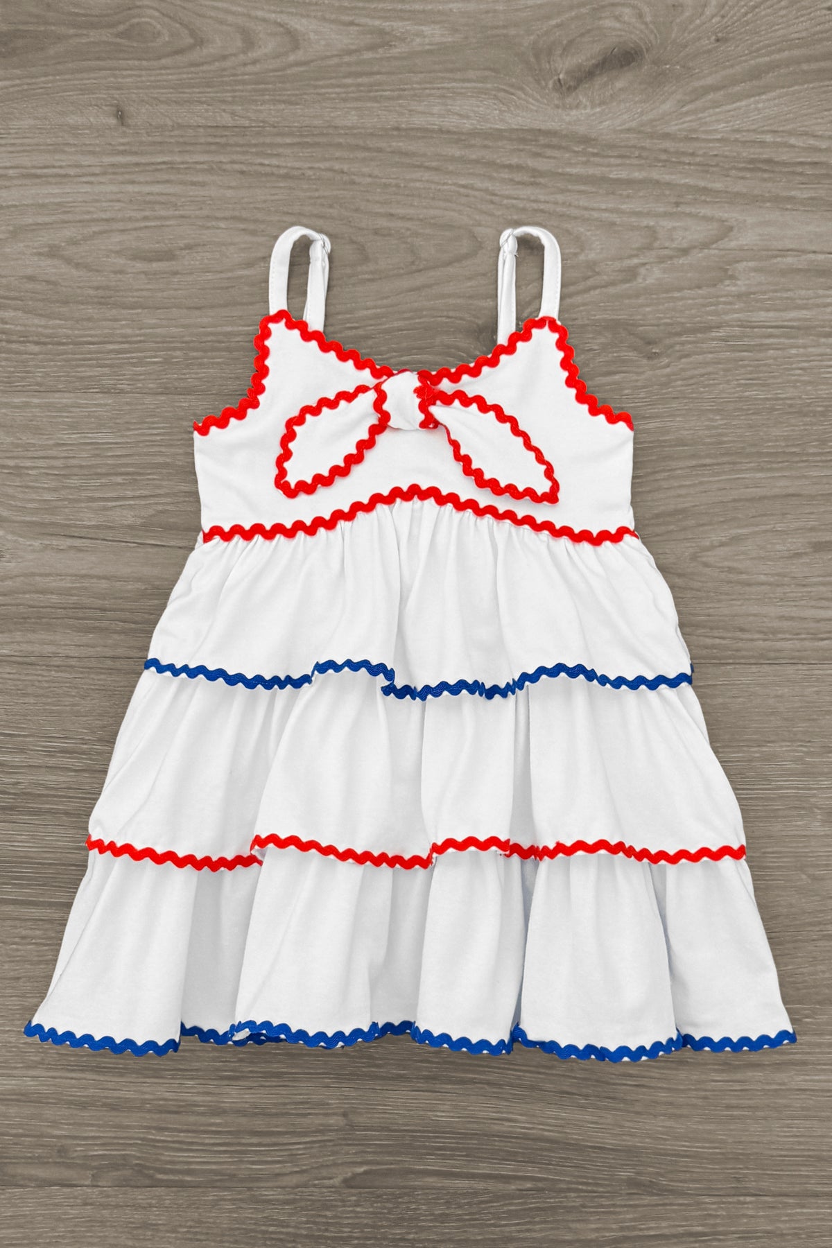 Mom & Me - Red White & Blue Tank Ruffle Dress