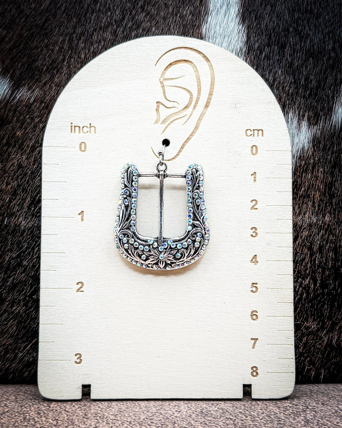 Avery Rhinestone Buckle Fashion Dangle Earrings