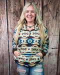 Briarwood Aztec Pullover Hoodie in Sand