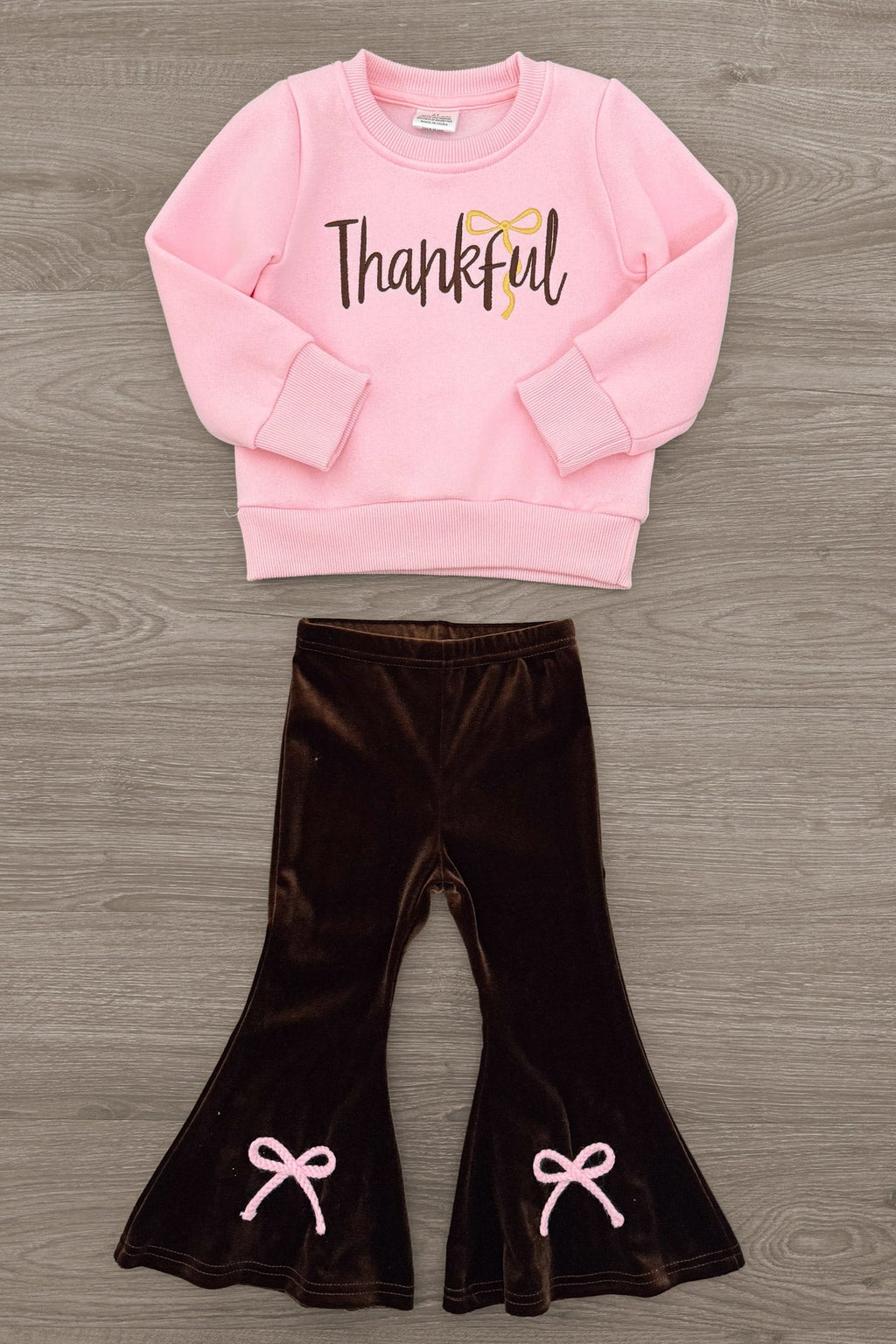 Mom & Me - "Thankful" Pink Pullover & Pant Set