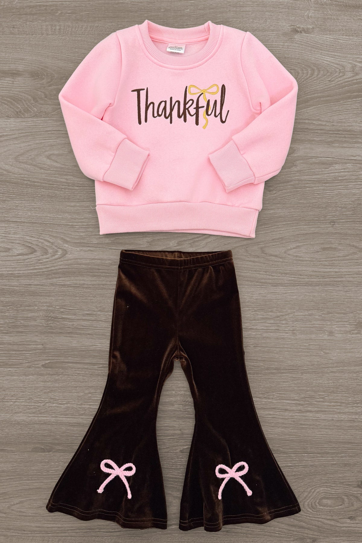 Mom & Me - "Thankful" Pink Pullover & Pant Set