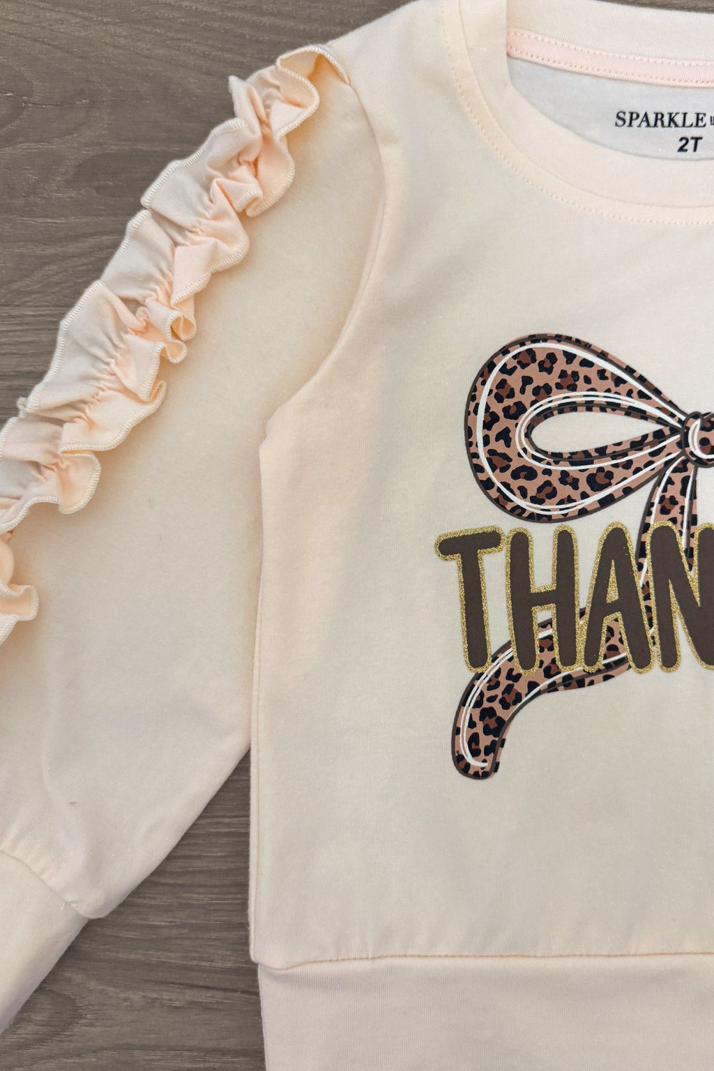 "Thankful" Cheetah Bow Pant Set
