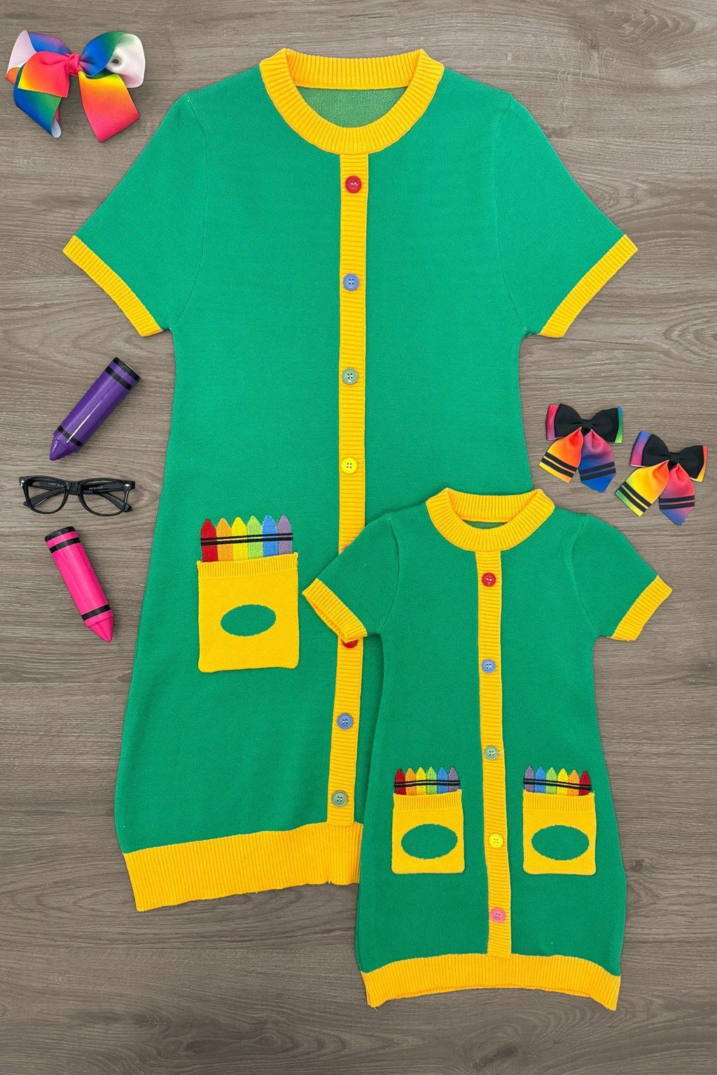 Mom & Me - Crayon Box Sweater Dress