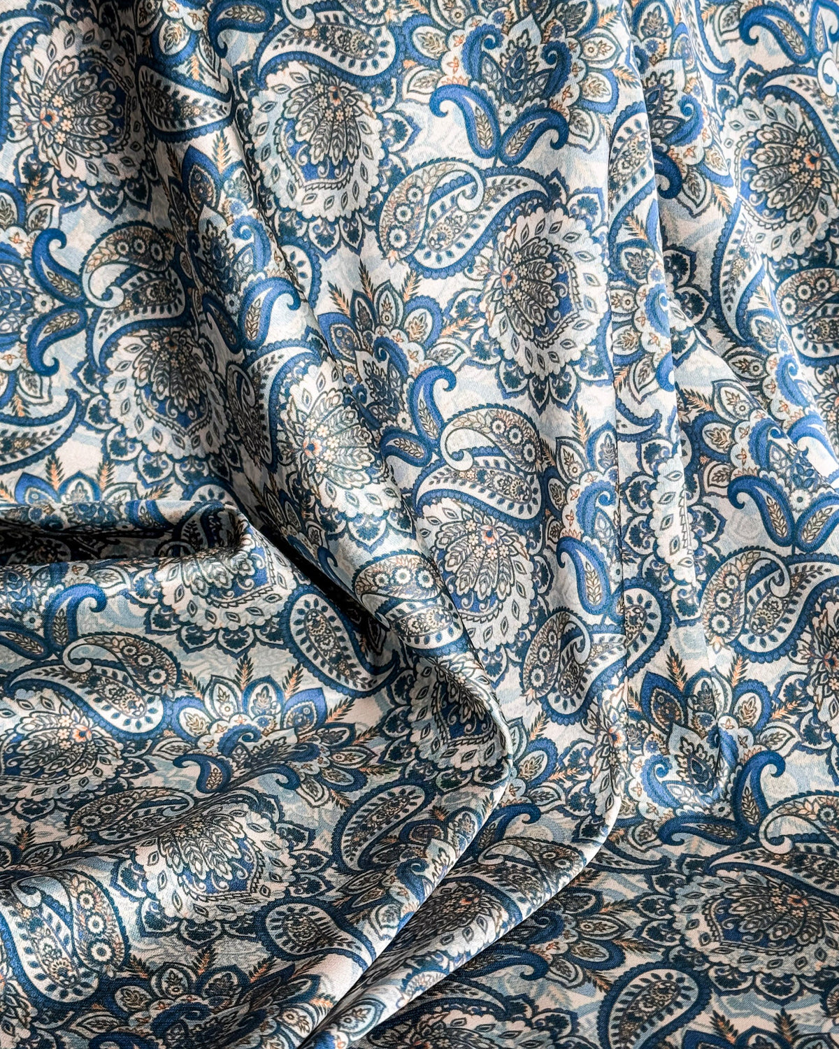Dusty Denim Paisley Wild Rag