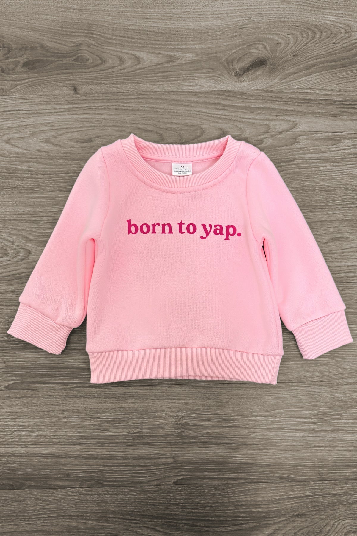 Mom & Me - "Born To Yap" Pink Long Sleeve Top