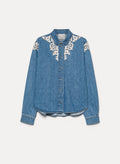 Forte Forte Indigo Embroidered Shirt