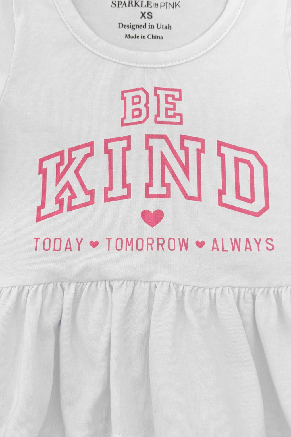 "Be Kind..." Pink Bow Denim Pant Set
