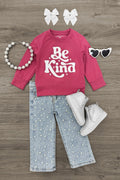 "Be Kind" Pearl Denim Pant Set