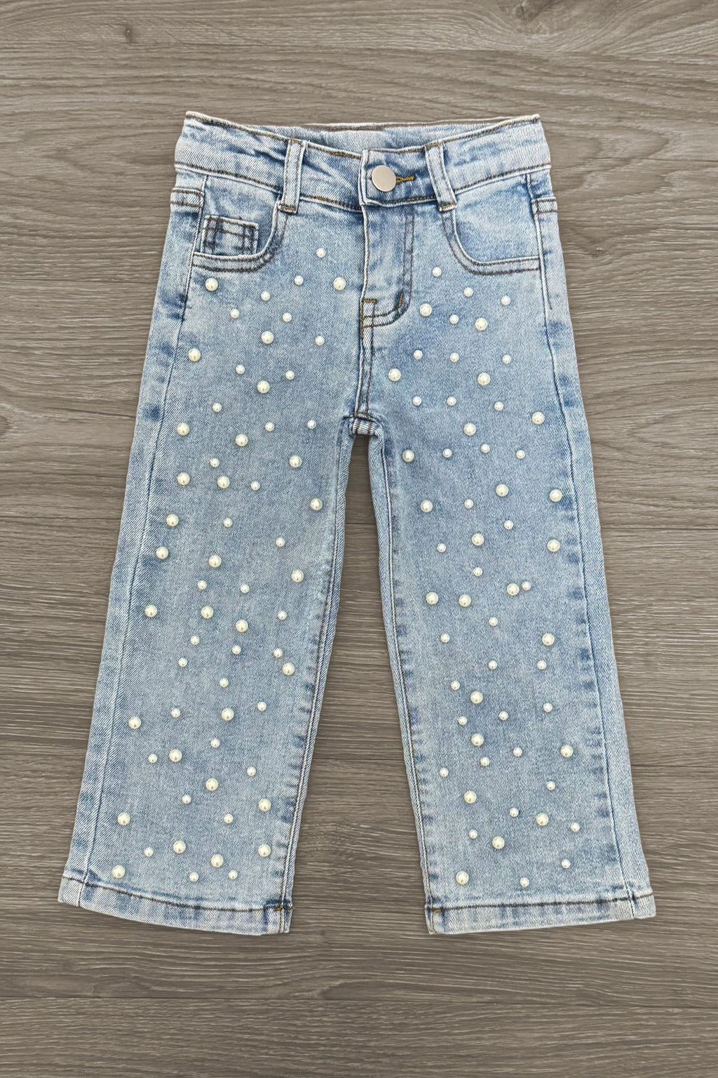 "Be Kind" Pearl Denim Pant Set