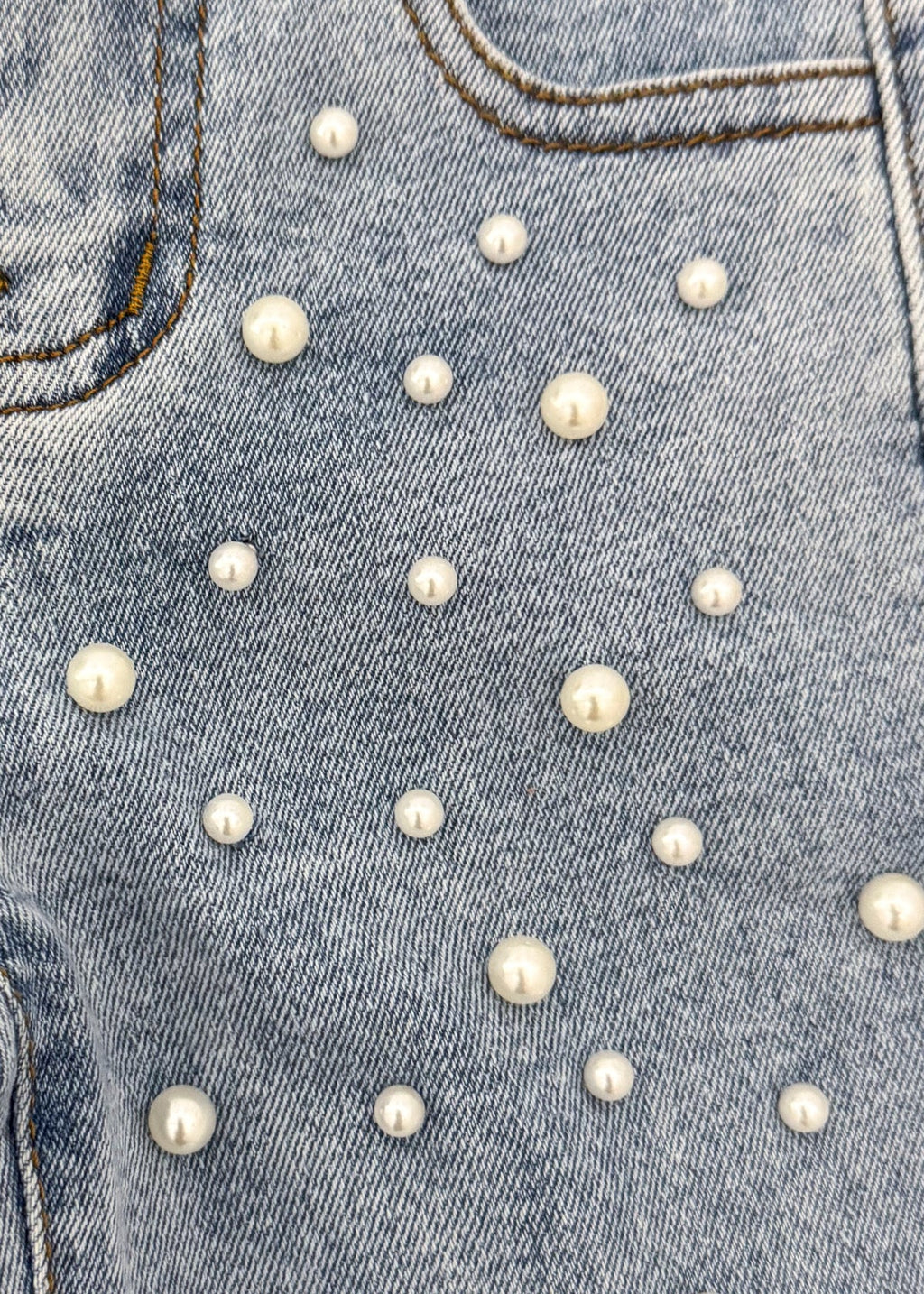 "Be Kind" Pearl Denim Pant Set