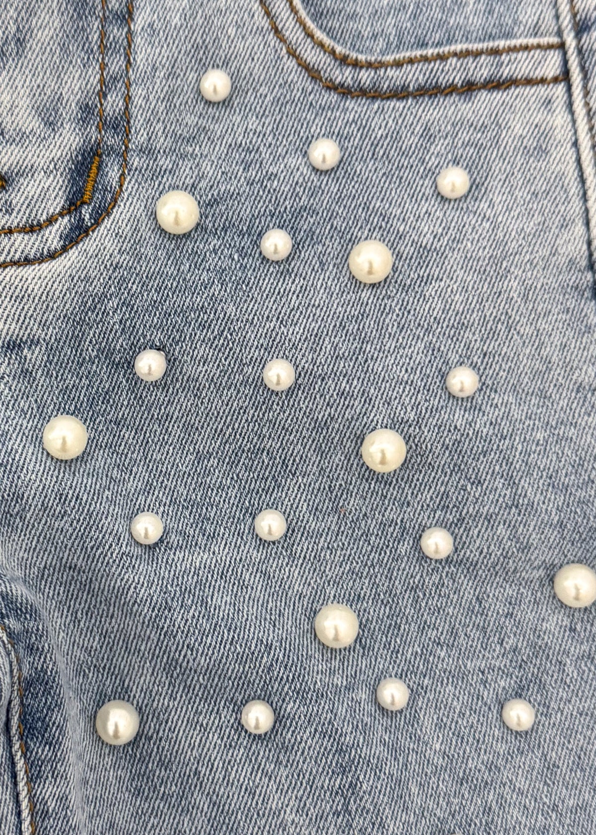 "Be Kind" Pearl Denim Pant Set
