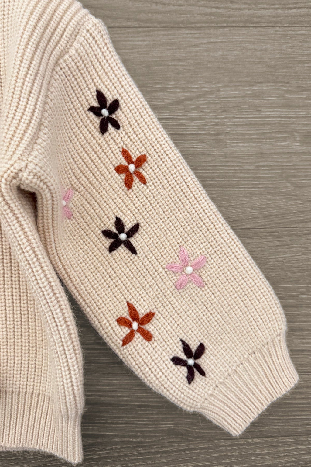 Embroidered Flower Denim Pant Set