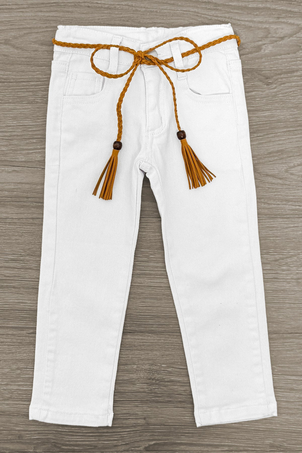 "Always Be Kind" White Denim Pant Set