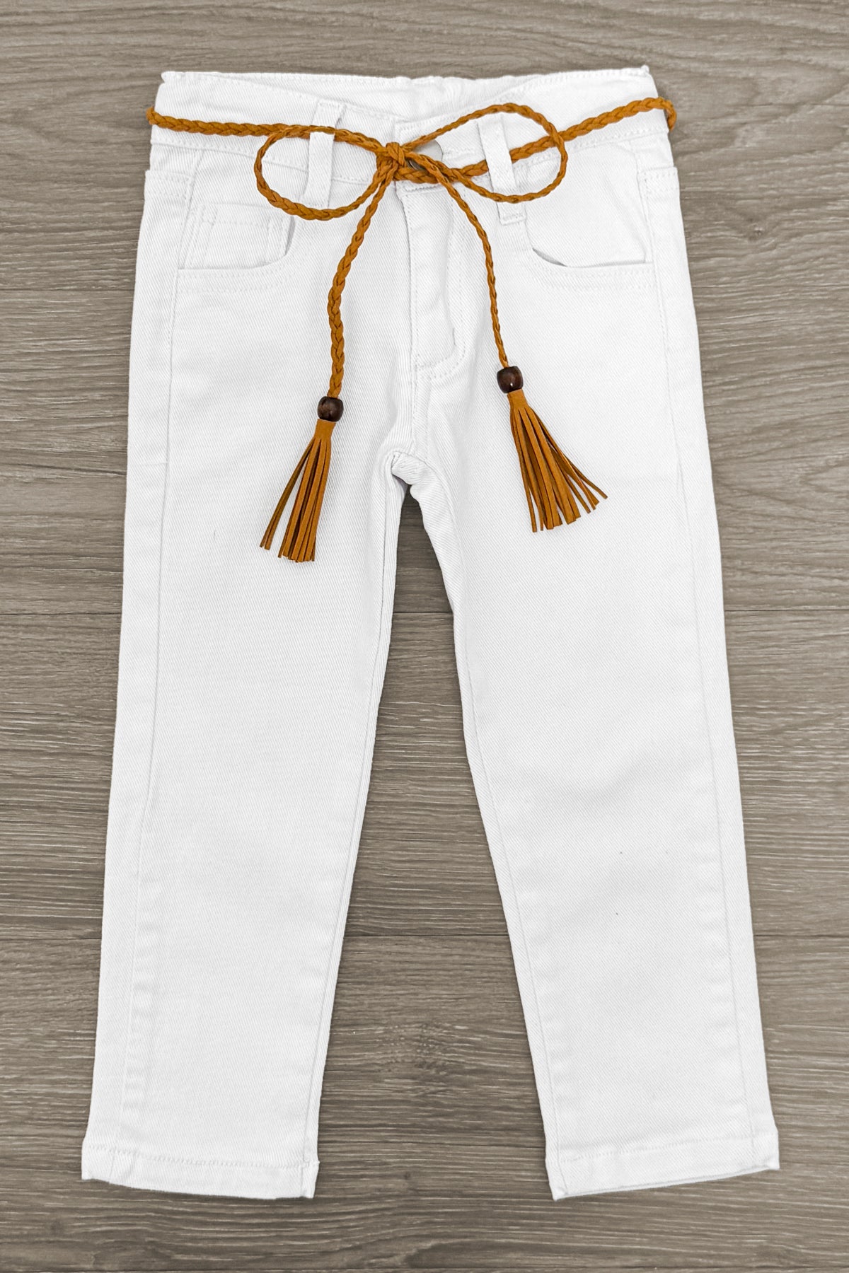 "Always Be Kind" White Denim Pant Set
