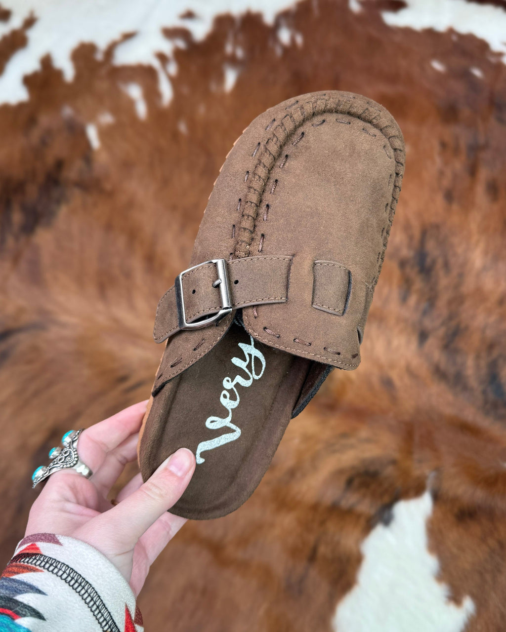 Bella Buckle Clog in Chocolate by Very G
