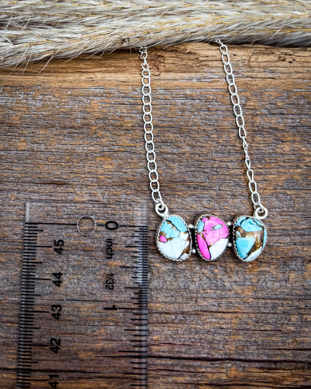 Blush Horizon Cotton Candy Sterling Silver Necklace