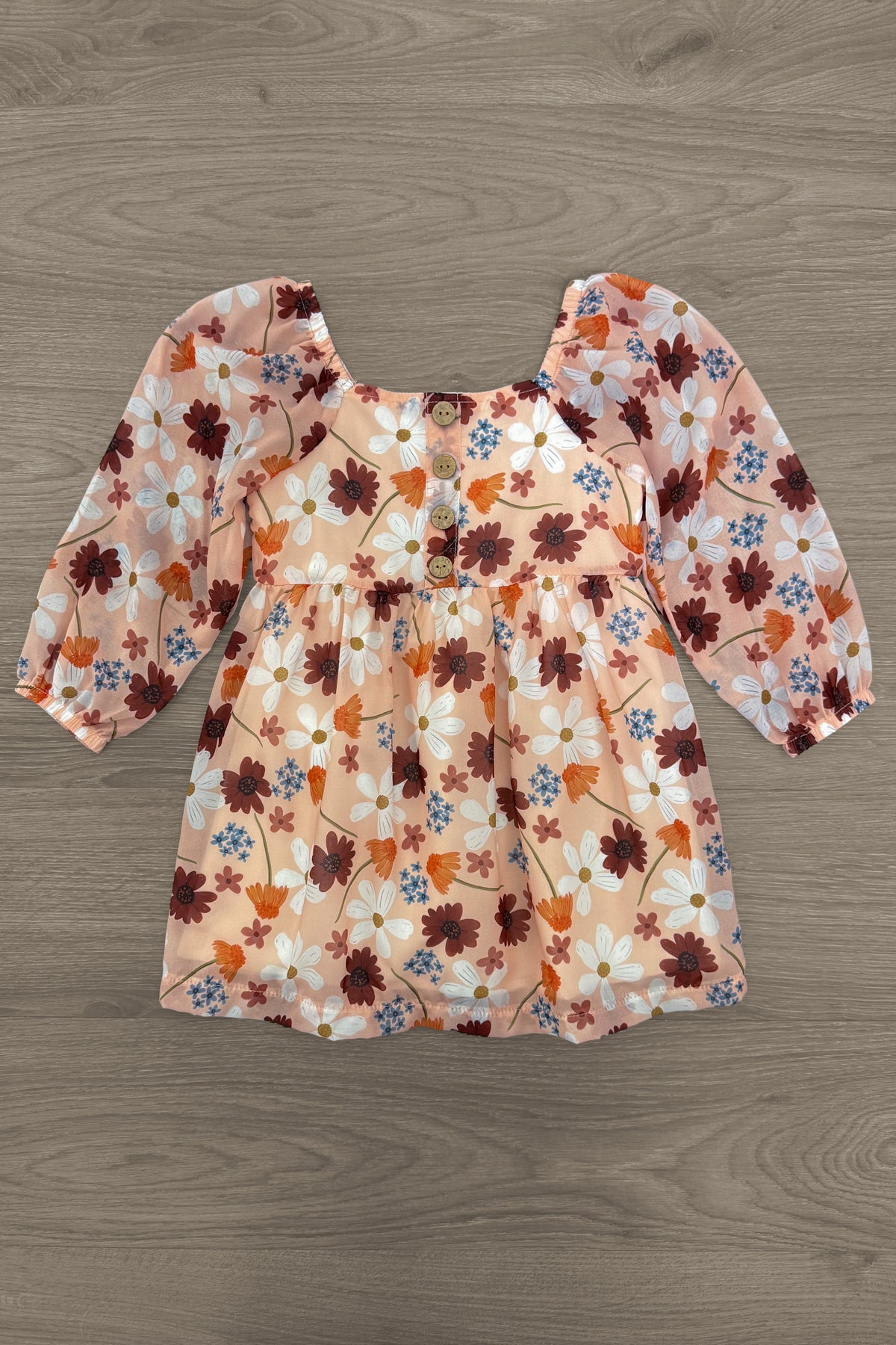 Mom & Me - Peach Floral Dress