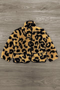 Mom & Me - Cheetah Button Down Sherpa Jacket