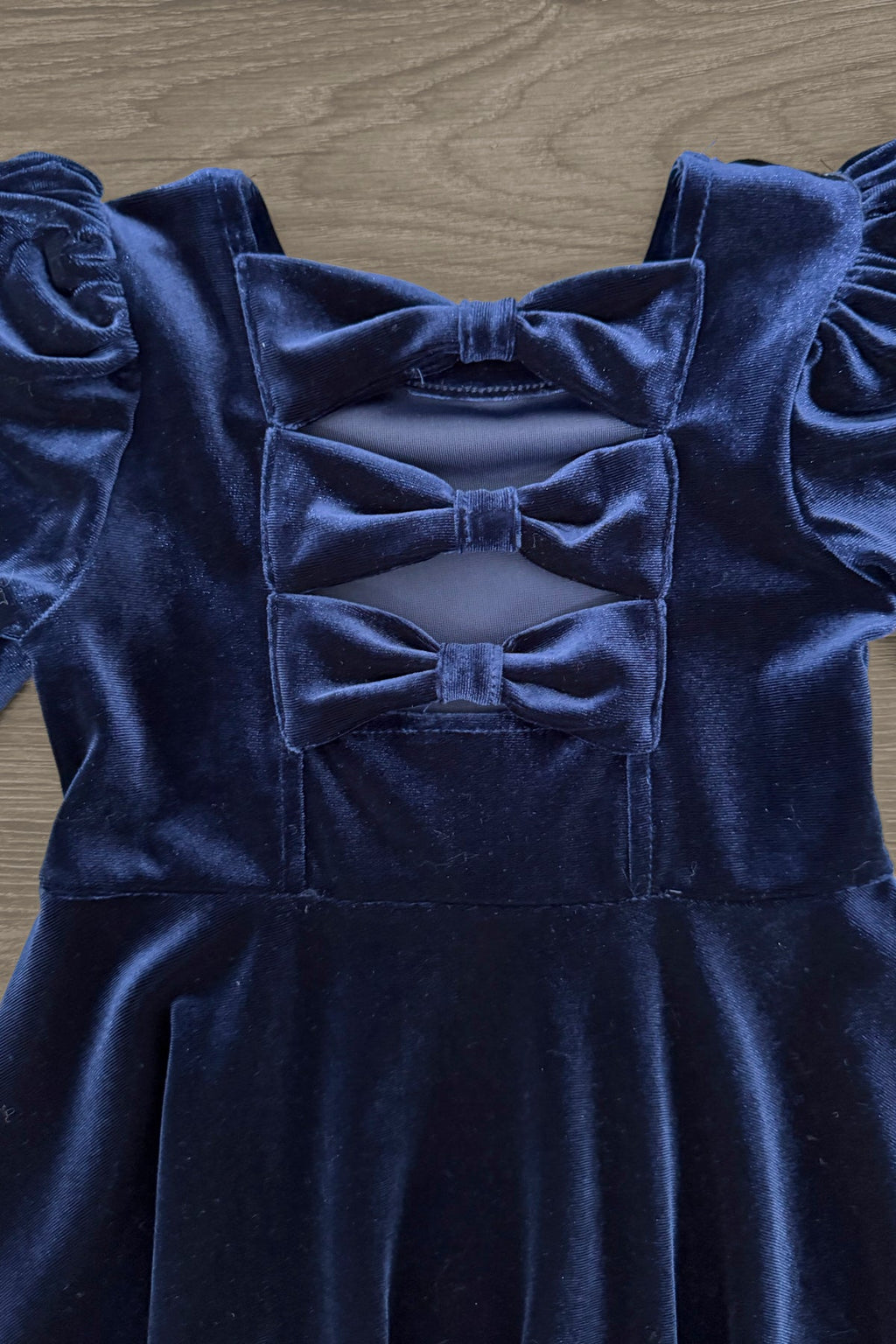 Family Navy Velvet Dress & Brown Gingham Button Down