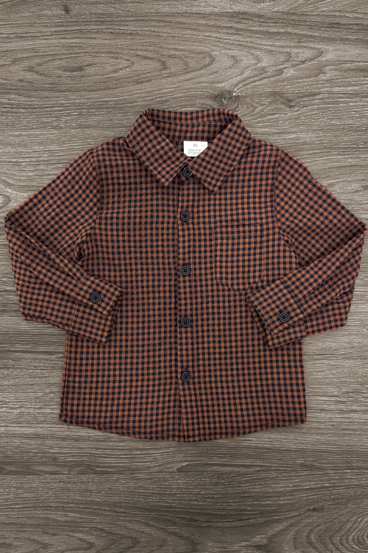 Family Navy Velvet Dress & Brown Gingham Button Down